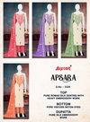 Apsara 3335 A To D By Bipson Pure Roman Silk Dyed With Embroidery Work Top Bottom With Dupatta Bulk Orders In India